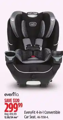 Canadian Tire Evenflo EveryFit 4-in-1 Convertible Car Seat offer