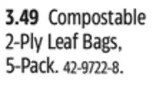 Canadian Tire CTC Compostable 2-Ply Leaf Bags, 5-Pack offer