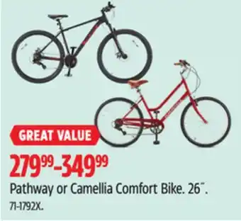 Canadian Tire Supercycle Pathway or Camellia Comfort Bike offer