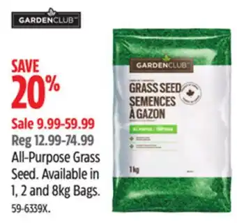 Canadian Tire Garden Club All-Purpose Grass Seed offer