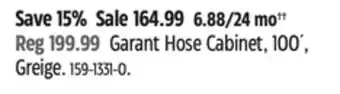 Canadian Tire Garant Hose Cabinet, 100´, Greige offer