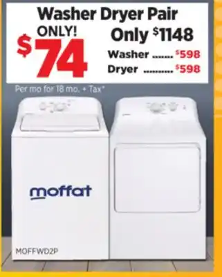 Surplus Furniture Moffat White 27 Washer & Dryer Pair offer