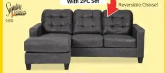 Surplus Furniture Venaldi Gunmetal 2Pc Sectional offer