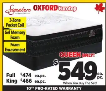 Surplus Furniture Oxford Queen Mattress Set offer