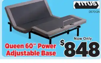 Surplus Furniture Queen 60 Adjustable Power Base offer