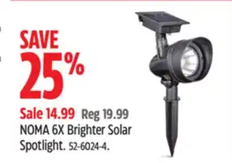 Canadian Tire NOMA 6X Brighter Solar Spotlight offer