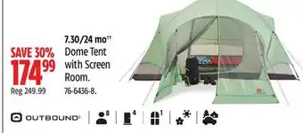 Canadian Tire Outbound Dome Tent with Screen Room offer