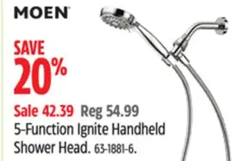 Canadian Tire Moen 5-Function Ignite Handheld Shower Head offer