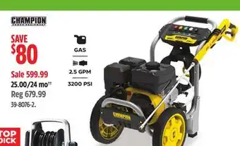 Canadian Tire Champion GAS 2.5 GPM 3200 PSI offer