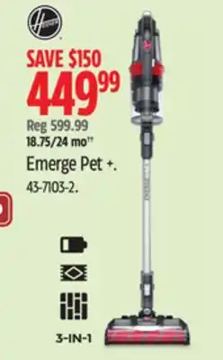 Canadian Tire Hoover Emerge Pet + offer