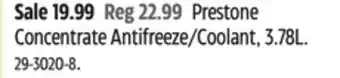 Canadian Tire Prestone Concentrate Antifreeze/Coolant, 3.78L offer