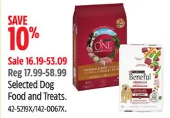 Canadian Tire Purina Selected Dog Food and Treats offer