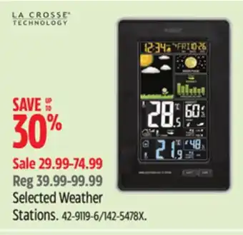Canadian Tire La Crosse Selected Weather Stations offer