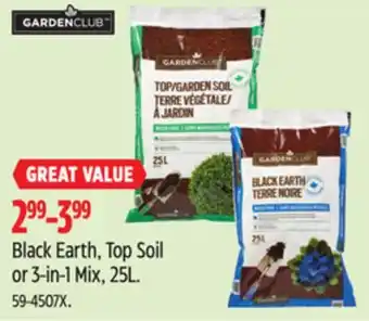 Canadian Tire Garden Club Black Earth, Top Soil or 3-in-1 Mix, 25L offer