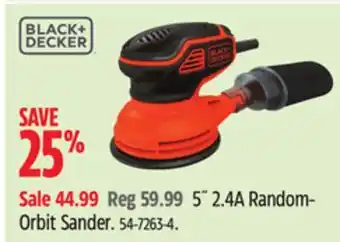 Canadian Tire Black + Decker 5˝ 2.4A Random- Orbit Sander offer