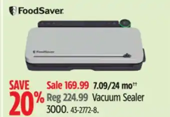 Canadian Tire FoodSaver Vacuum Sealer 3000 offer