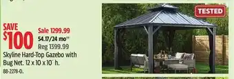 CANVAS Skyline Hard-Top Gazebo with Bug Net