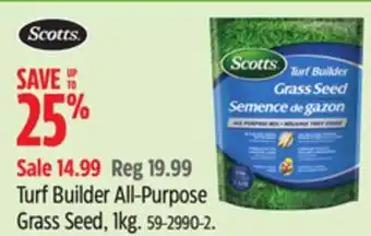 Canadian Tire Scotts Turf Builder All-Purpose Grass Seed, 1kg offer
