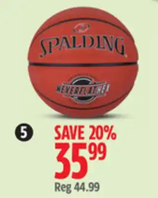 Canadian Tire Spalding Neverflat Soft-Grip Basketball offer