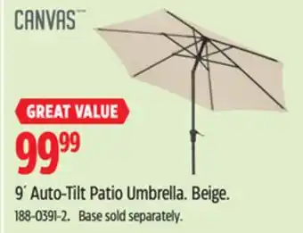 Canadian Tire 9´ Auto-Tilt Patio Umbrella offer