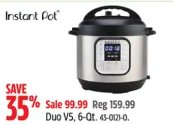 Canadian Tire Instant Pot Duo V5, 6-Qt offer