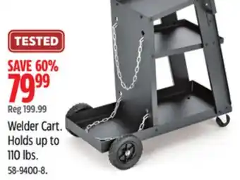 Canadian Tire Mastercraft Welder Cart offer