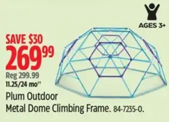 Canadian Tire Plum Outdoor Metal Dome Climbing Frame offer