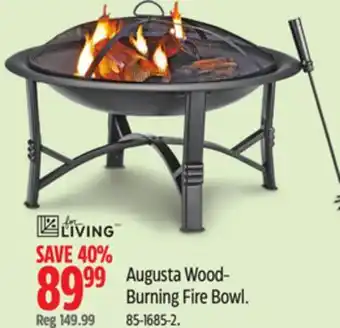 Canadian Tire For Living Augusta Wood- Burning Fire Bowl offer