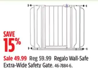 Canadian Tire Regalo Wall-Safe Extra-Wide Safety Gate offer