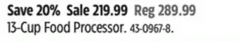 Canadian Tire KitchenAid 13-Cup Food Processor offer