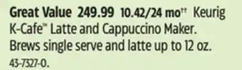 Canadian Tire Keurig K-Cafe Latte and Cappuccino Maker offer
