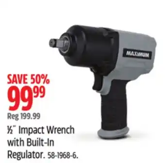 Canadian Tire MAXIMUM 1⁄2˝ Impact Wrench with Built-In Regulator offer