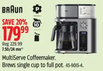 Canadian Tire Braun MultiServe Coffeemaker offer
