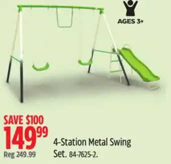 Canadian Tire Sportspower 4-Station Metal Swing Set offer