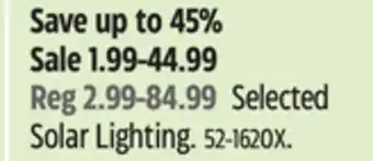 Canadian Tire NOMA Selected Solar Lighting offer