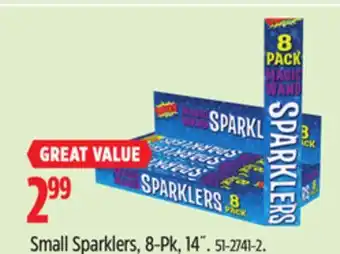 Canadian Tire Kaboom Small Sparklers, 8-Pk, 14˝ offer