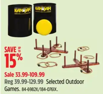 Canadian Tire Outbound Selected Outdoor Games offer