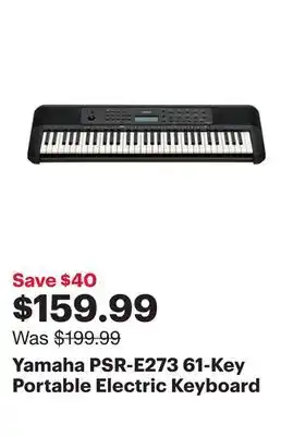 Best Buy Yamaha PSR-E273 61-Key Portable Electric Keyboard offer