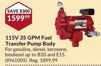 Princess Auto 115V 35 GPM Fuel Transfer Pump Body offer