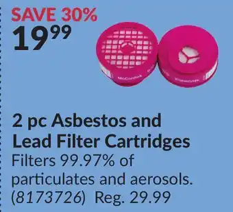 Princess Auto 2 pc Asbestos and Lead Filter Cartridges offer