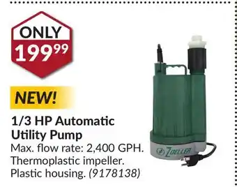 Princess Auto 1/3 HP Automatic Utility Pump offer