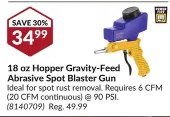 Princess Auto 18 oz Hopper Gravity-Feed Abrasive Spot Blaster Gun offer