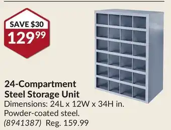 Princess Auto 24-Compartment Steel Storage Unit offer