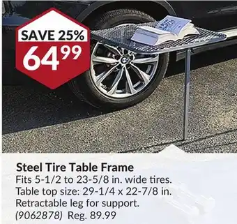 Princess Auto Steel Tire Table Frame offer