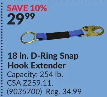 Princess Auto 18 in. D-Ring Snap Hook Extender offer
