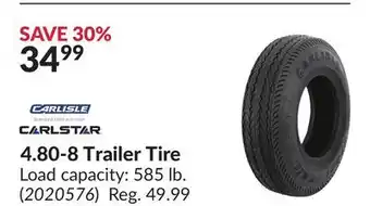 Princess Auto 4.80-8 Trailer Tire offer