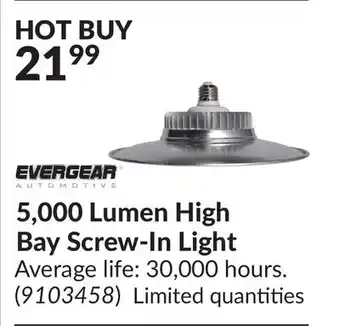 Princess Auto 5 Lumen High Bay Screw-In Light offer