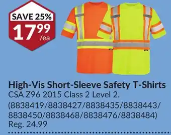 Princess Auto High-Vis Short-Sleeve Safety T-Shirts offer