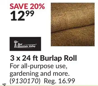 Princess Auto 3 x 24 ft Burlap Roll offer