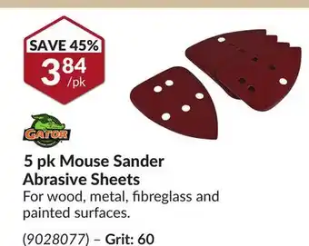 Princess Auto 5 pk Mouse Sander Abrasive Sheets offer